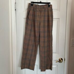 Brown Plaid Pants